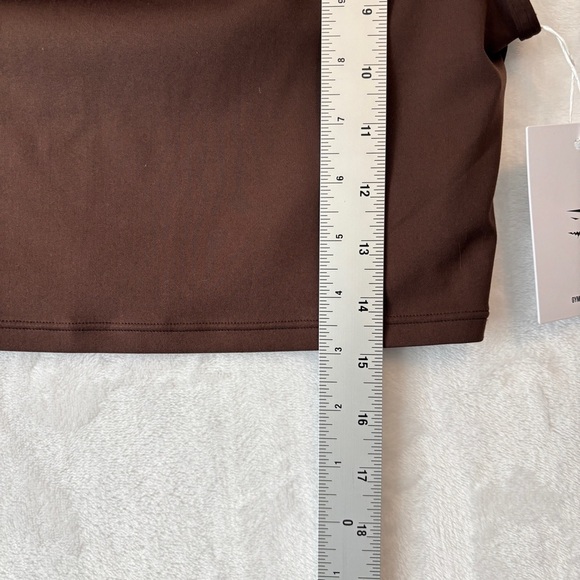 Gymshark womens brown Everyday One Shoulder Ruched Tank top size small NWT - Picture 6 of 9